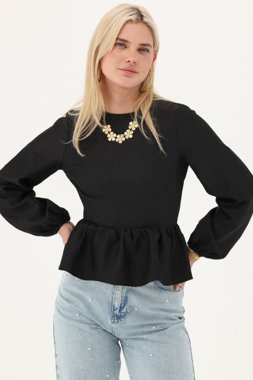 Black top with open back | My Jewellery