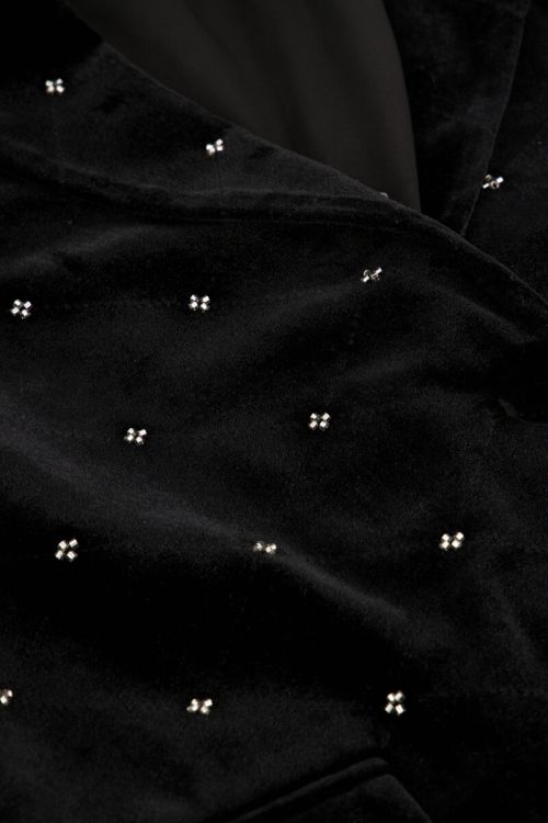 Black velvet blazer with beads | My Jewellery