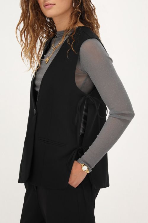 Black gilet with side bows | My Jewellery