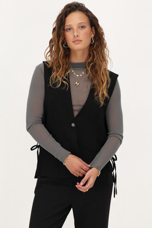 Black gilet with side bows | My Jewellery