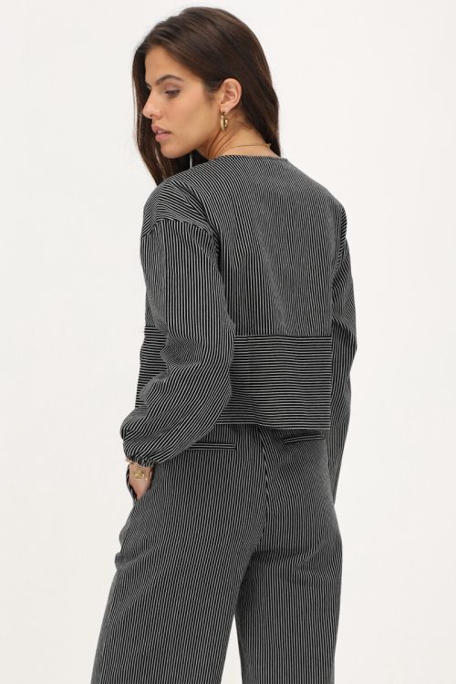 Black and white striped top with bows | My Jewellery