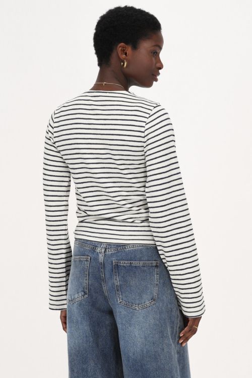 Blue and white striped cardigan with buttons | My Jewellery
