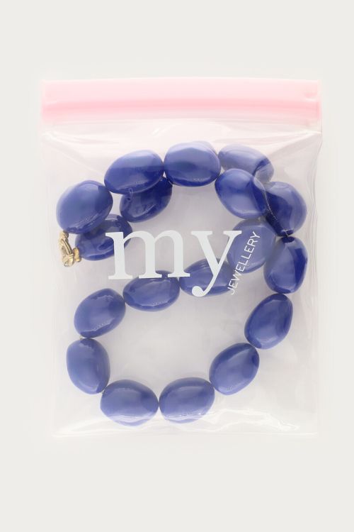 Blue chunky beaded necklace | My Jewellery
