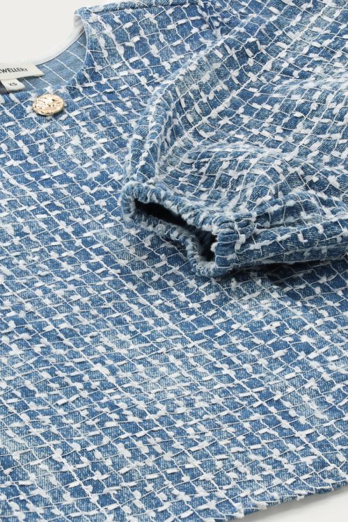 Blue denim look top