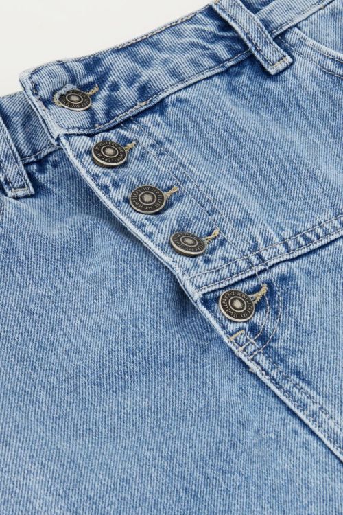 Blue denim midi skirt with buttons | My Jewellery