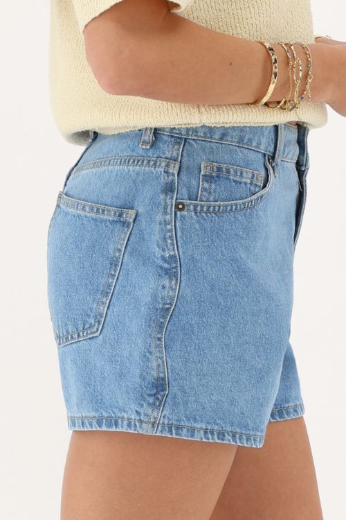 Blue denim shorts with wave | My Jewellery