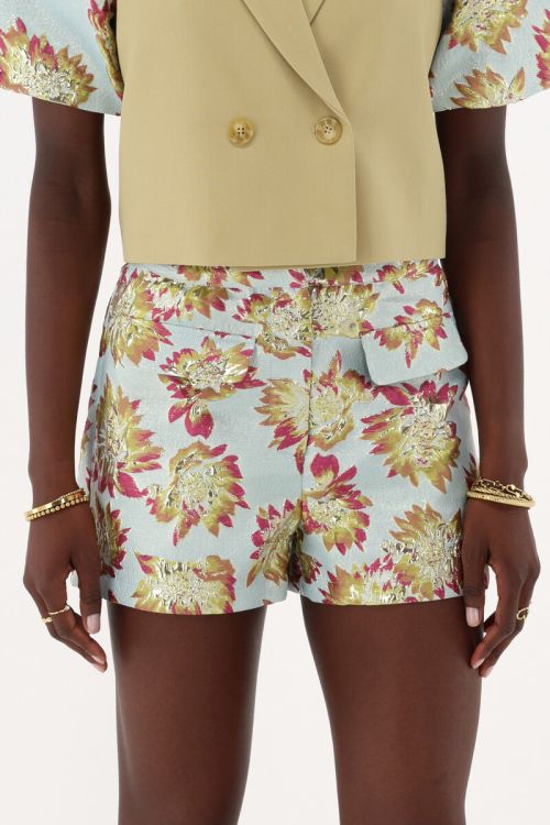 Blue jacquard shorts | My Jewellery