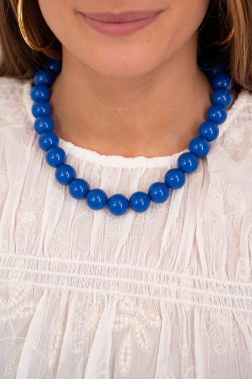 Blue necklace with chunky beads | My Jewellery