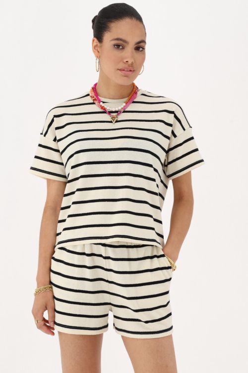 Black and white striped shorts | My Jewellery