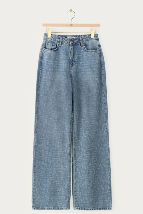 Blue wide leg jeans with structure | My Jewellery