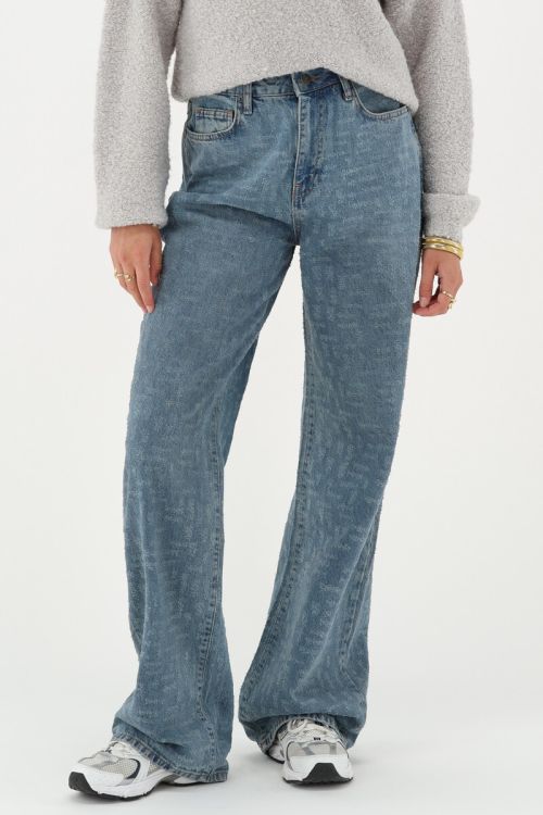 Blue wide leg jeans with structure | My Jewellery