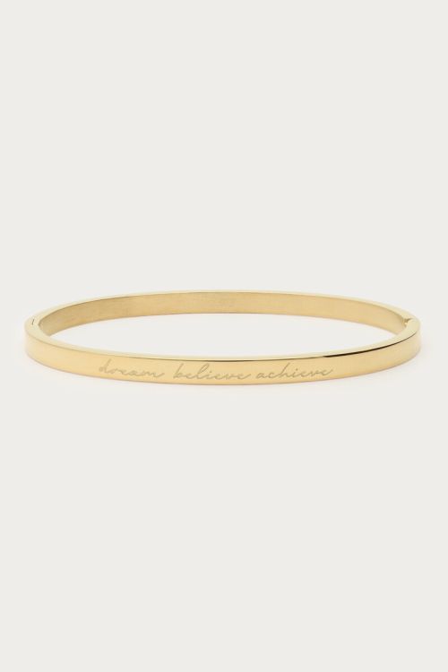 Bold bangle "Dream believe achieve" | My Jewellery