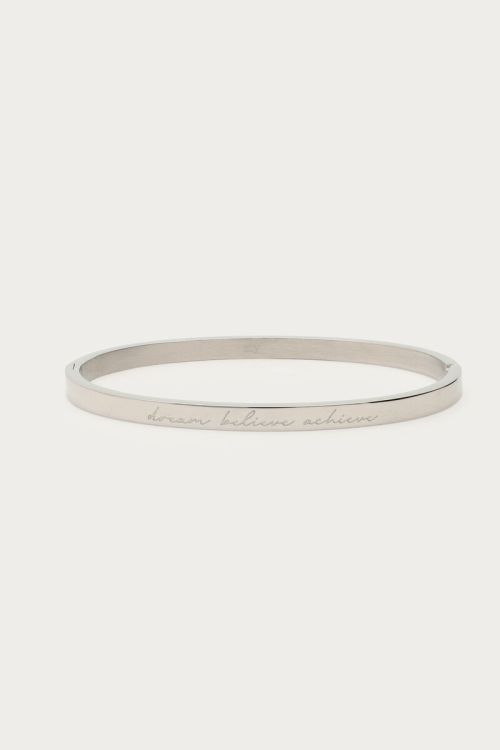 Bold bangle "Dream believe achieve" | My Jewellery