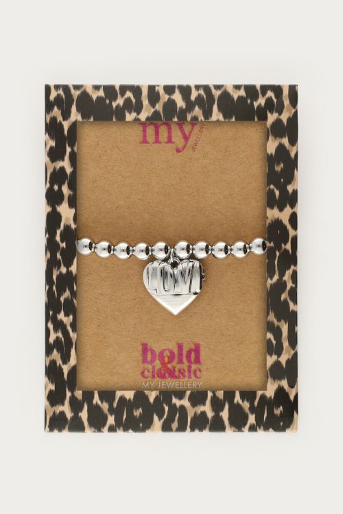 Bold beaded bracelet with love heart | My Jewellery