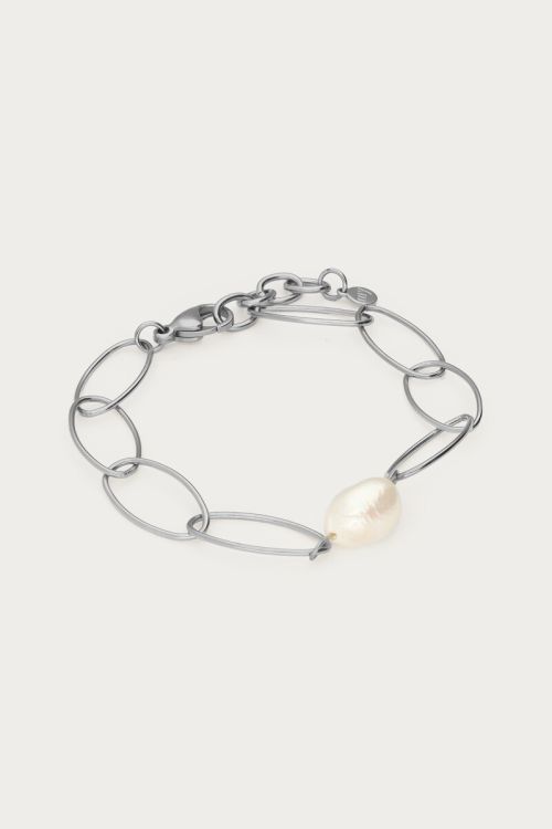Bold chain bracelet with freshwater pearls | My Jewellery