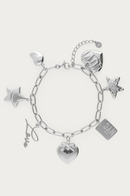 Bold chain bracelet with multi charms | My Jewellery