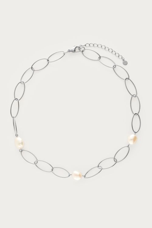 Bold chain necklace with freshwater pearls | My Jewellery