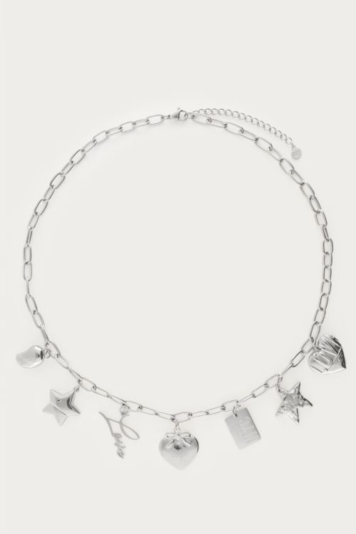 Bold chain necklace with multi charms  | My Jewellery