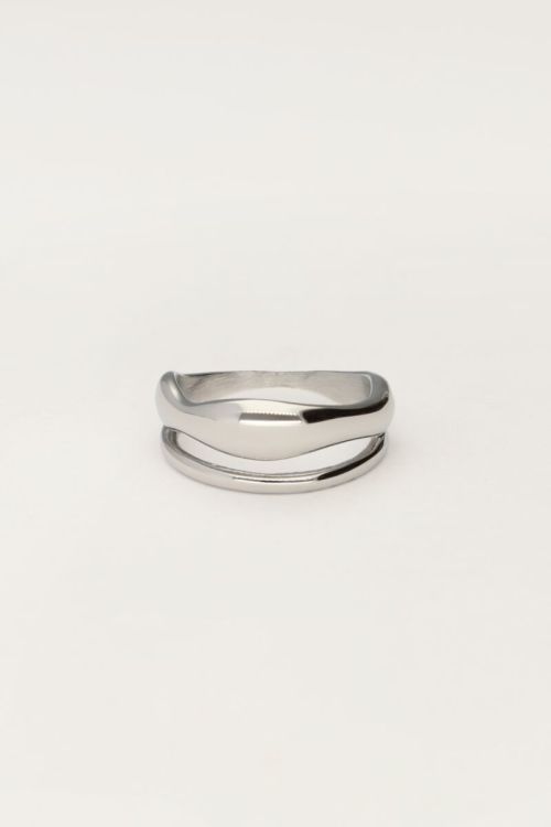 Bold double ring with organic shape | My Jewellery