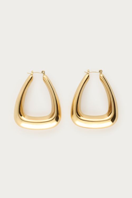 Bold earrings triangle large