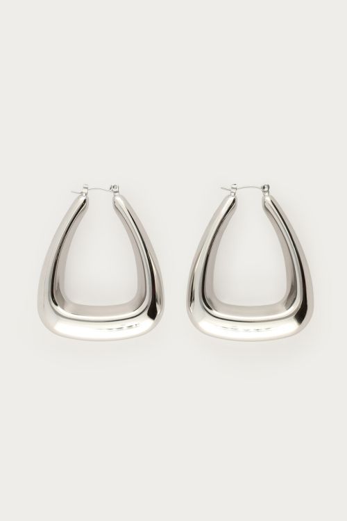 Bold earrings triangle large