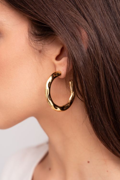 Statement earrings "hammered"
