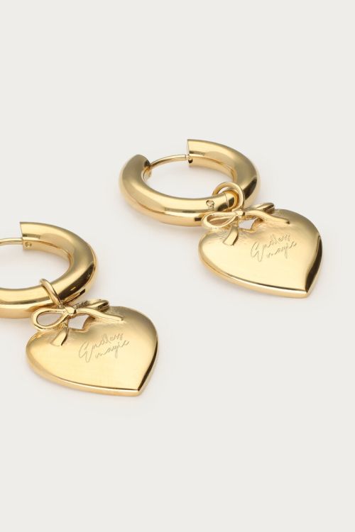 Bold hoop earrings with heart | My Jewellery