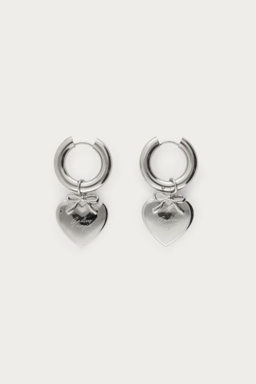 Bold hoop earrings with heart | My Jewellery