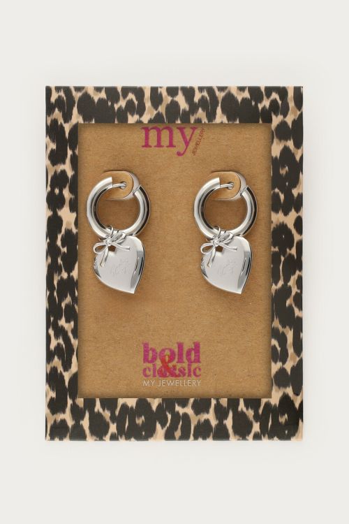 Bold hoop earrings with heart | My Jewellery