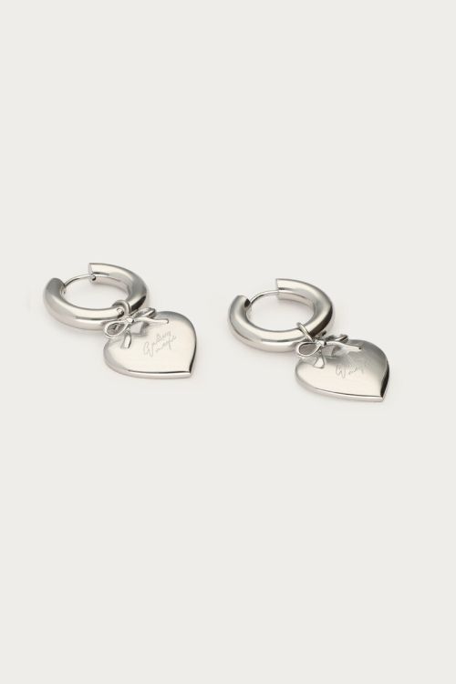 Bold hoop earrings with heart | My Jewellery