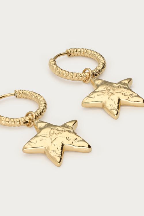 Bold hoop earrings with star | My Jewellery
