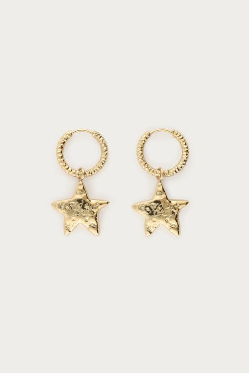 Bold hoop earrings with star | My Jewellery