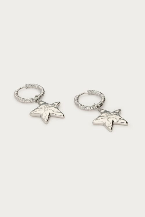 Bold hoop earrings with star | My Jewellery