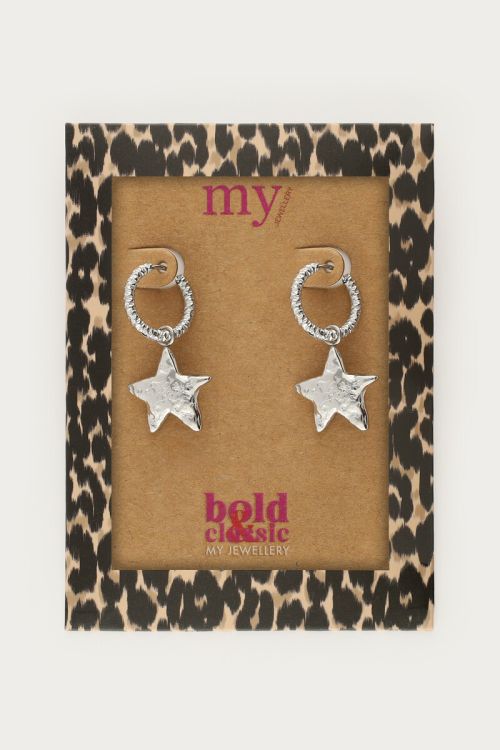 Bold hoop earrings with star | My Jewellery