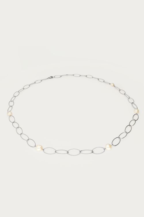 Bold long chain necklace with freshwater pearls | My Jewellery