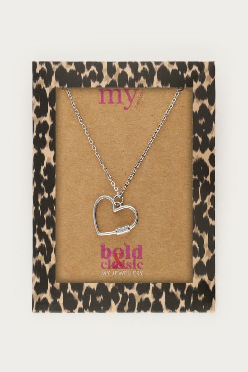 Bold long minimalist necklace with heart | My Jewellery