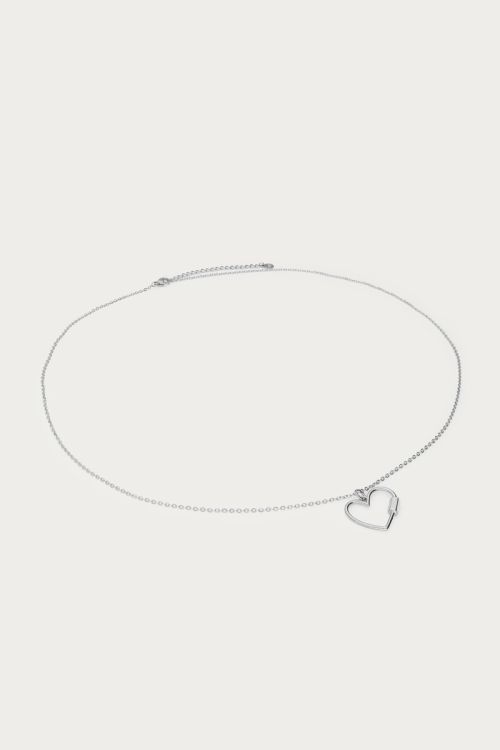 Bold long minimalist necklace with heart | My Jewellery