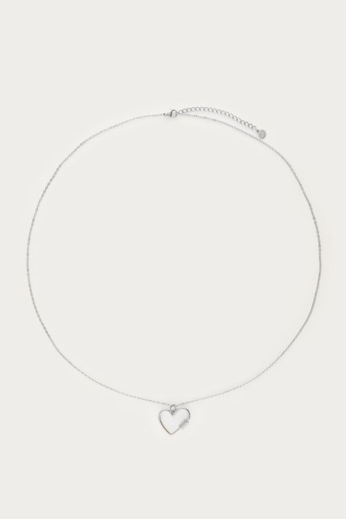 Bold long minimalist necklace with heart | My Jewellery