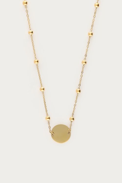 Bold long necklace with coins