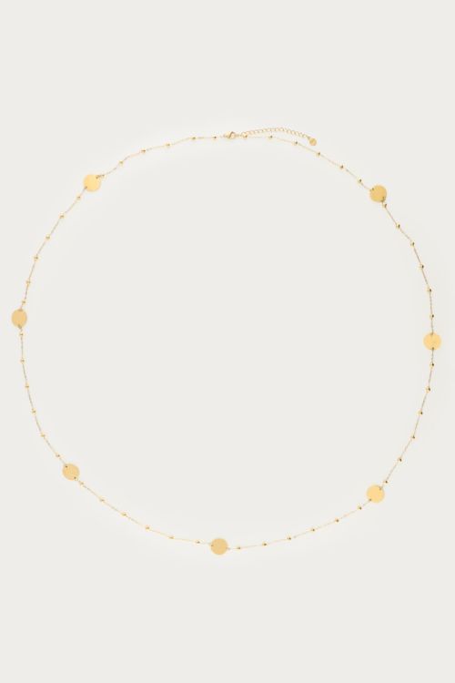 Bold long necklace with coins