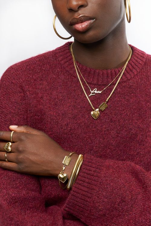 Bold bracelet with heart-shaped charm | My Jewellery