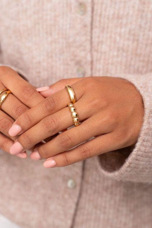 Bold Ring mit Stahlperlen