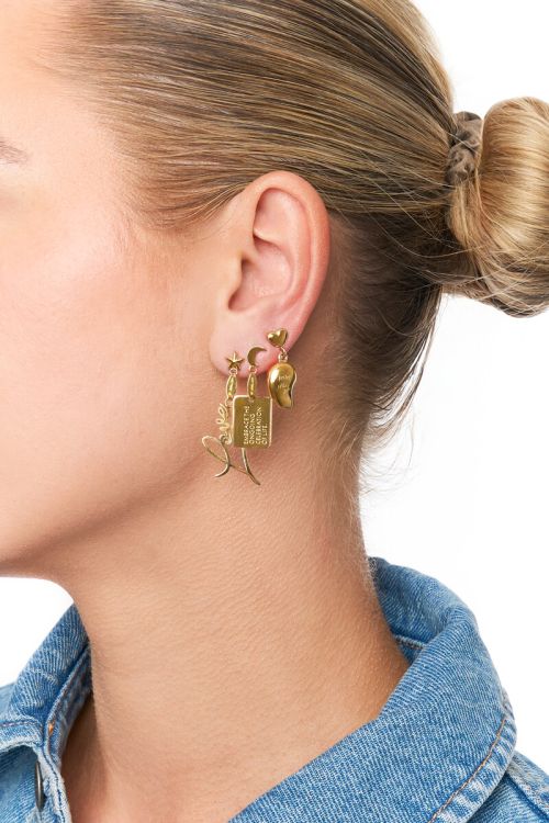 Bold set of three stud earrings