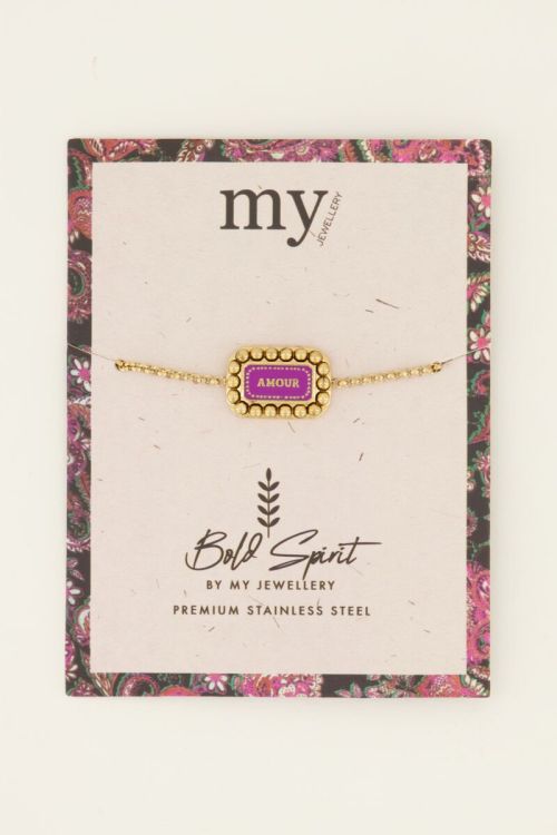Bold Spirit armband paarse amour bedel | My Jewellery