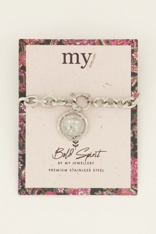 Bold Spirit schakelarmband met munt | My Jewellery