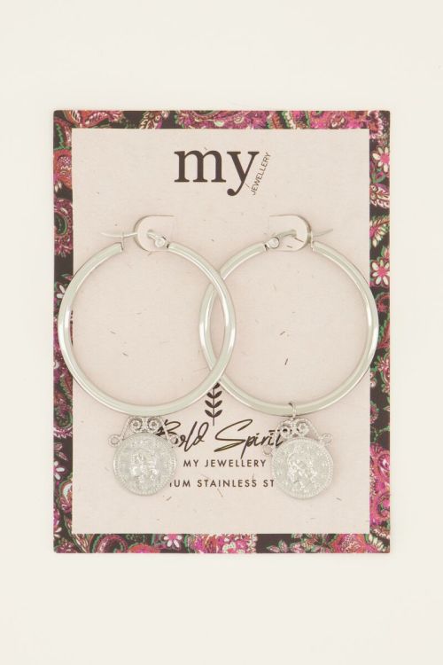 Bold Spirit oorringen met munt | My Jewellery