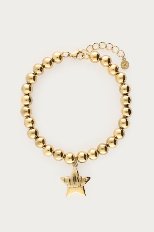 Bold beaded bracelet with star