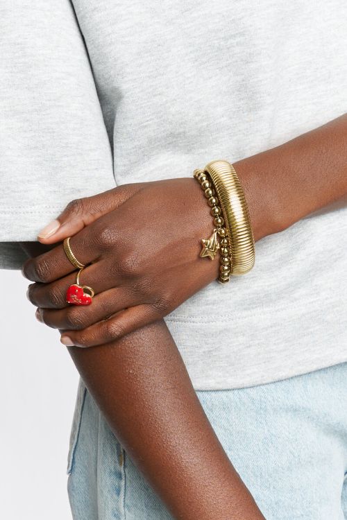 Bold beaded bracelet with star