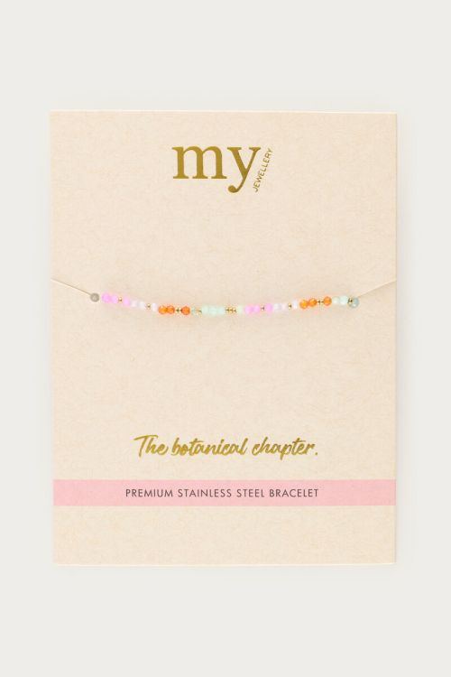 Botanical bracelet with blue beads | My Jewellery