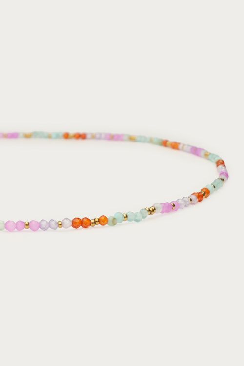 Botanical necklace with blue beads | My Jewellery